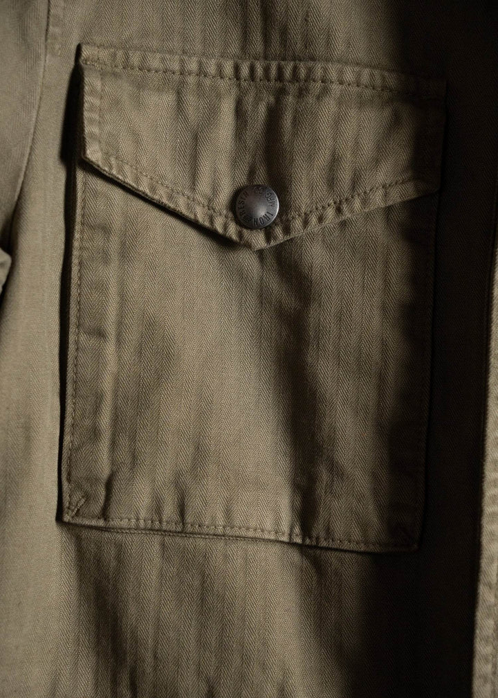 VESTE M65 HERRINGBONE VERTE