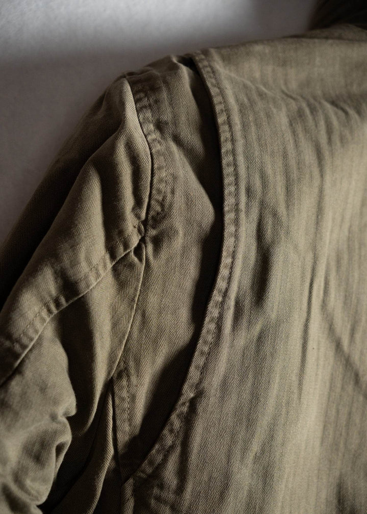 VESTE M65 HERRINGBONE VERTE