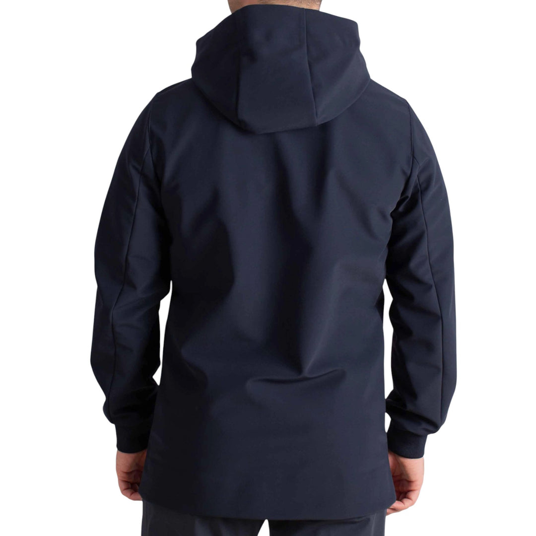 PARKA À CAPUCHE TECHNIQUE EN MOLLETON BLEU