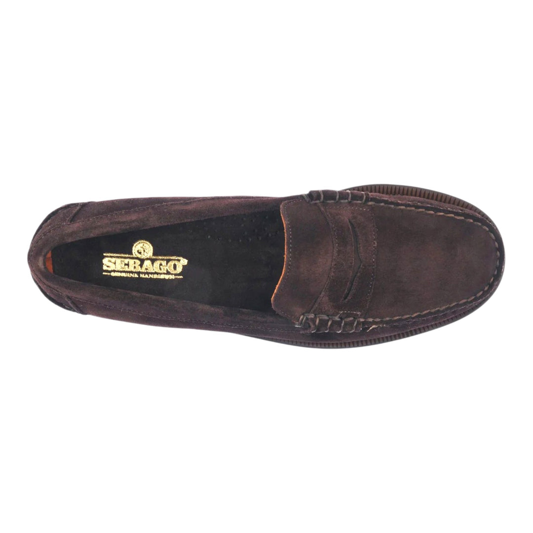 Mocassins en cuir véritable GoodYear suédé marron