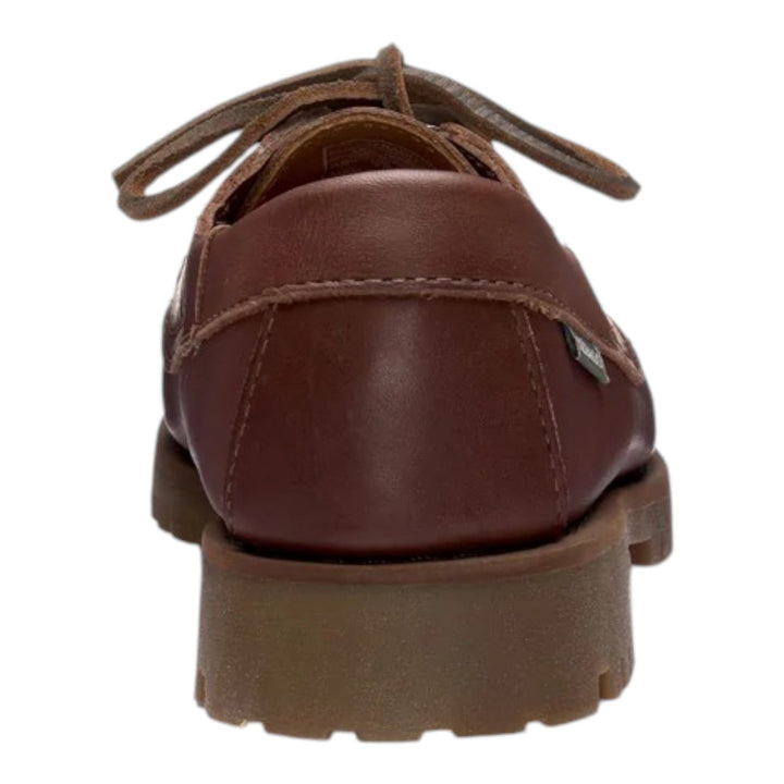MOCASSINS À LACETS EN CUIR VÉRITABLE MARRON
