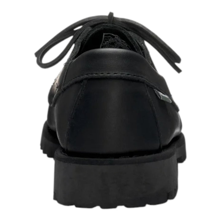 MOCASSINS À LACETS EN CUIR VÉRITABLE NOIR