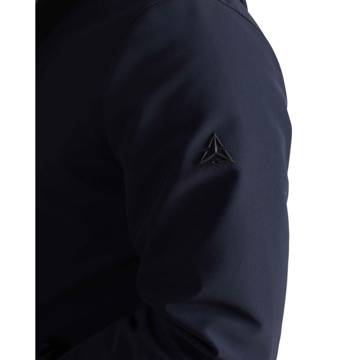 PARKA À CAPUCHE TECHNIQUE EN MOLLETON BLEU