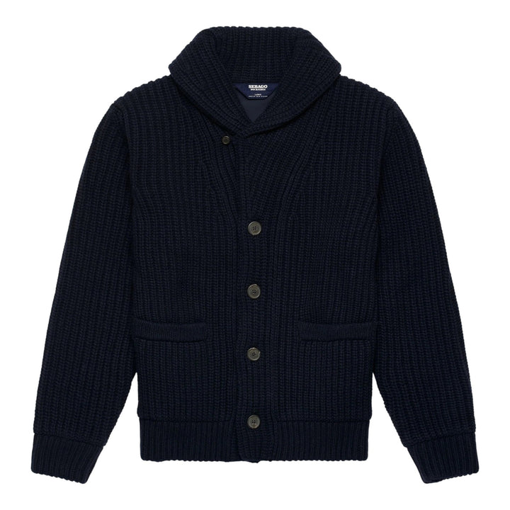 VESTE MARINIÈRE EN LAINE DOUBLÉE BLEUE