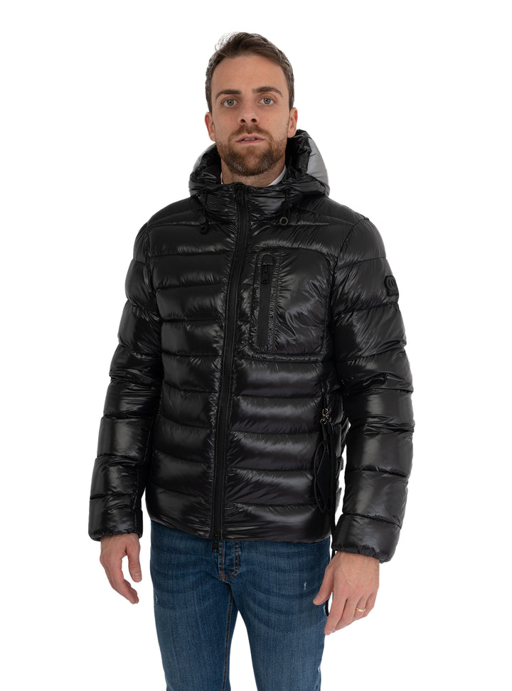 image-1-oosy-doudoune-à-capuche-noire-veste-sy74406-doudoune-skat-noire