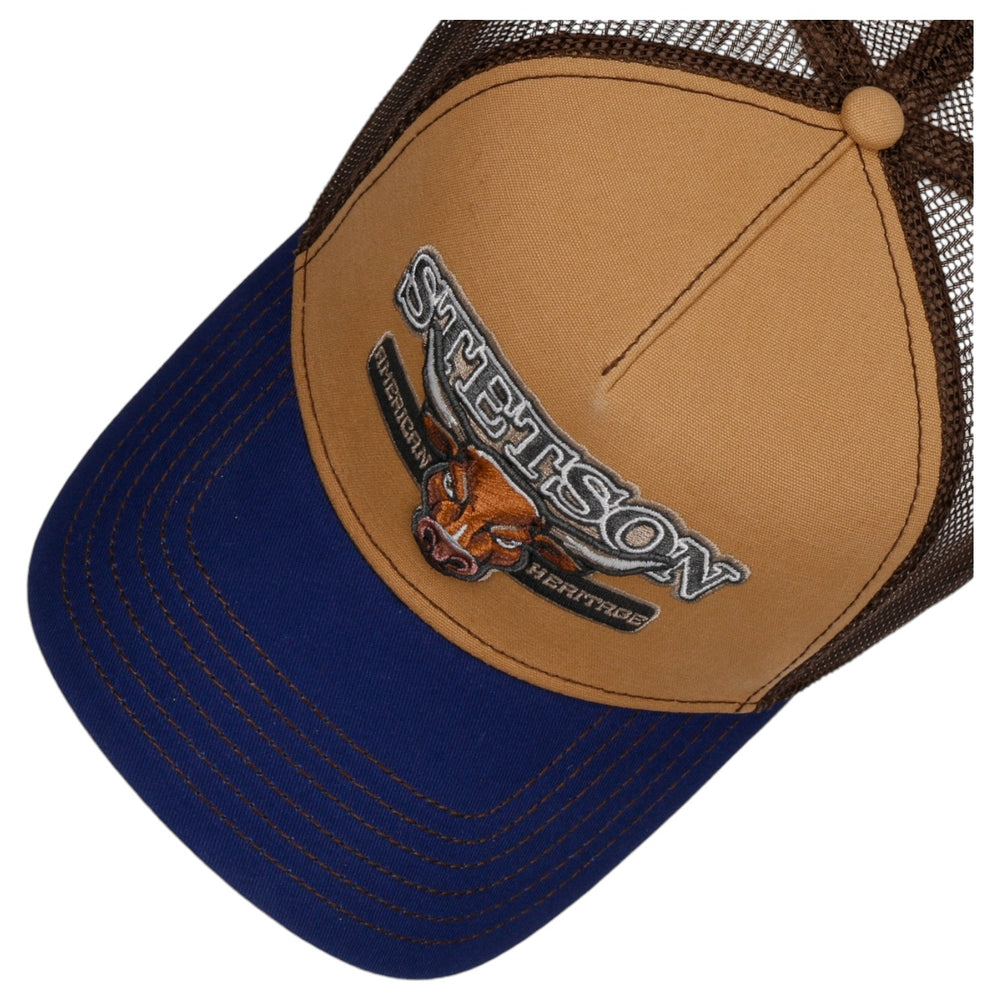 image-2-stetson-casquette-trucker-bull-marron-bleu-chapeaux-7761160-marronbleu