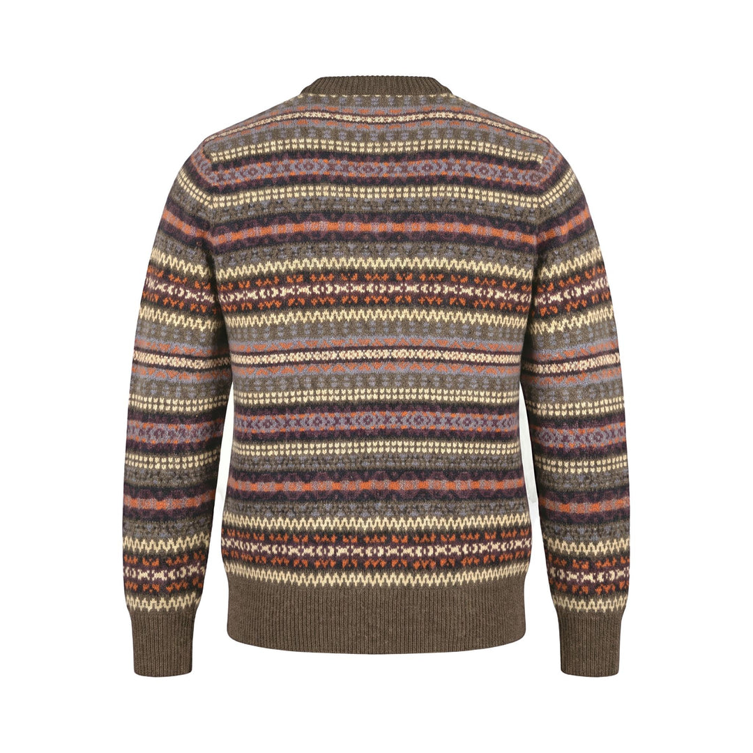 Maglia Girocollo Jacquard Marrone/Multicolor In The Box, vista posteriore