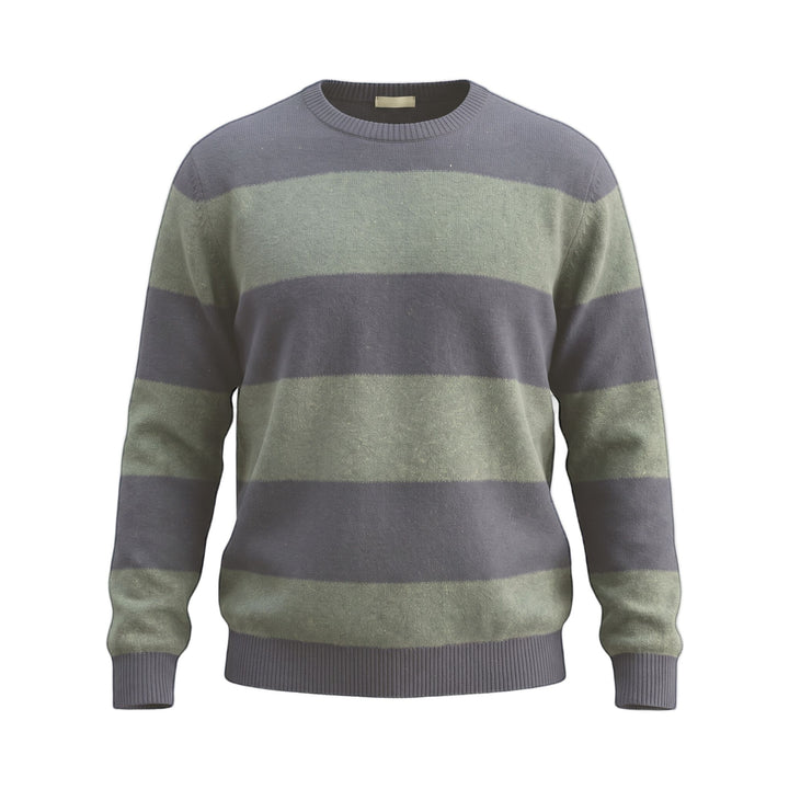 Maglia Girocollo Rugby Blu/Verde Scuro In The Box, vista frontale