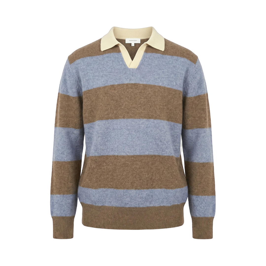 Maglia Polo Rugby Marrone/Azzurro In The Box, vista frontale