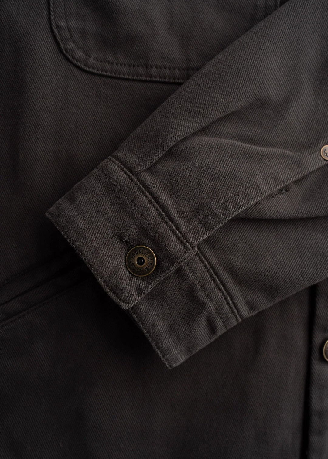 Iron and Resin BRONSON BULL  DRILL DENIM JACKET CHARCOAL Nero - foto 6