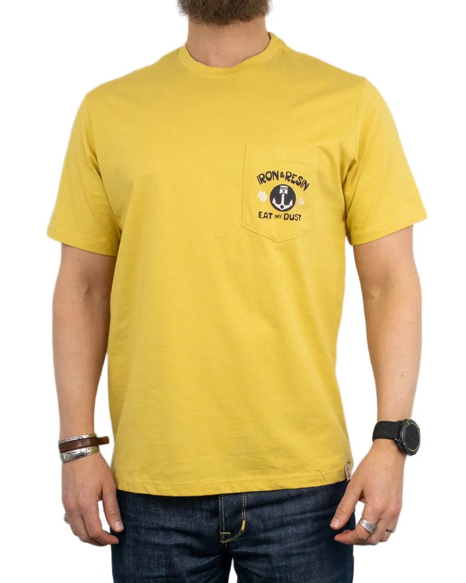 Iron and Resin EAT MY DUST POCKET TEE GOLD Giallo - foto 4