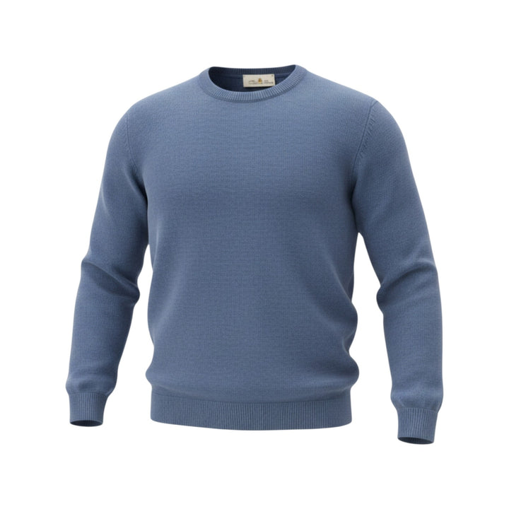 Col roulé mixte en cachemire bleu clair