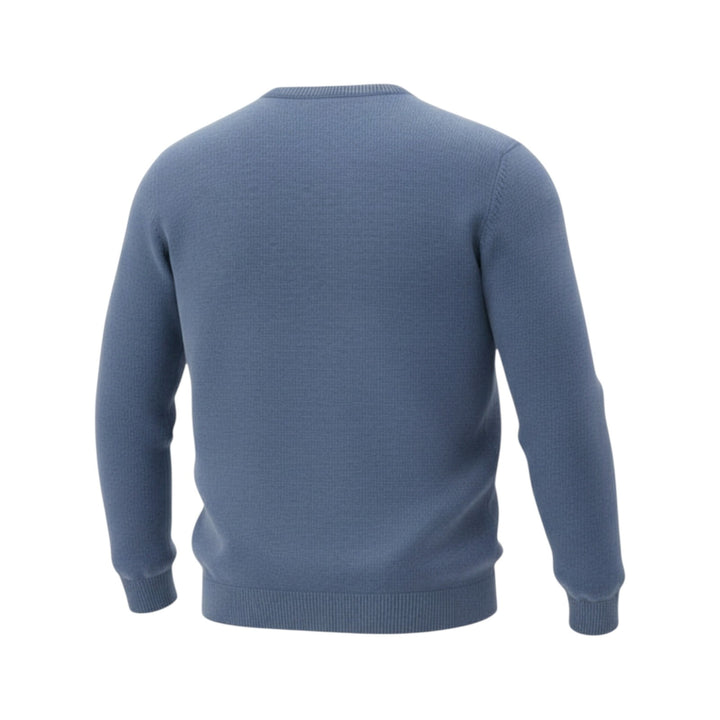 Col roulé mixte en cachemire bleu clair