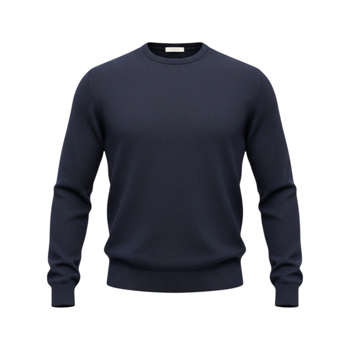 Col roulé en cachemire mélangé bleu