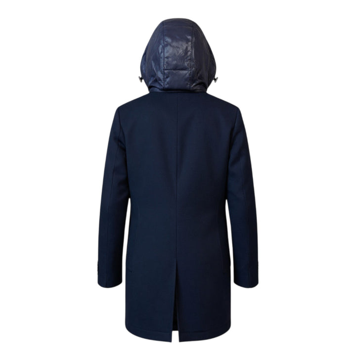 MANTEAU SUR MESURE EN TWILL BLEU