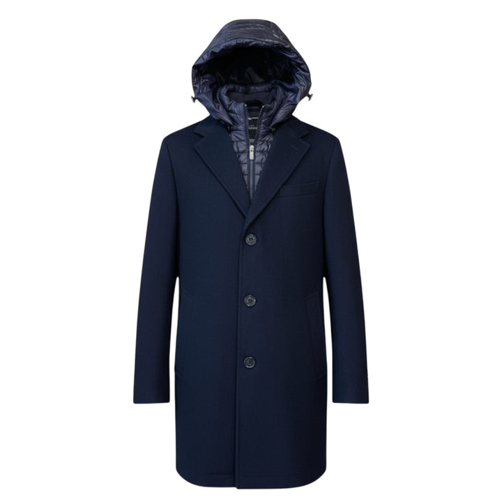 MANTEAU SUR MESURE EN TWILL BLEU