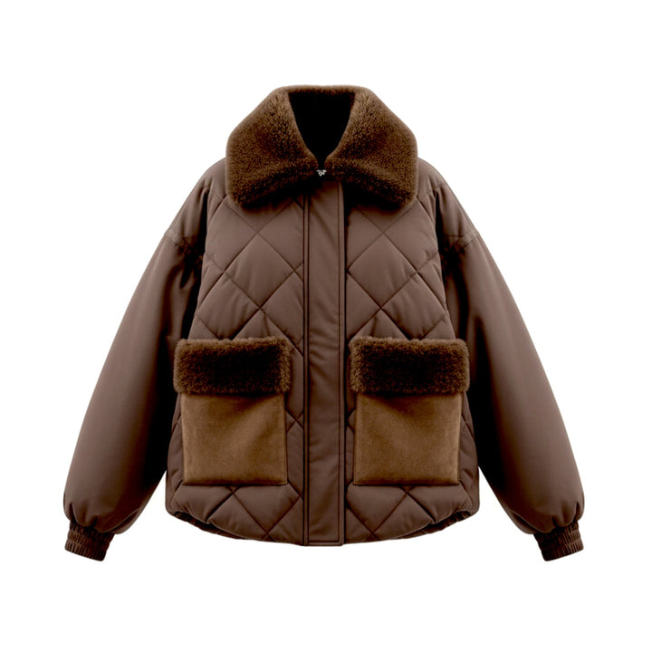 Veste matelassée courte SENIOR MARRON