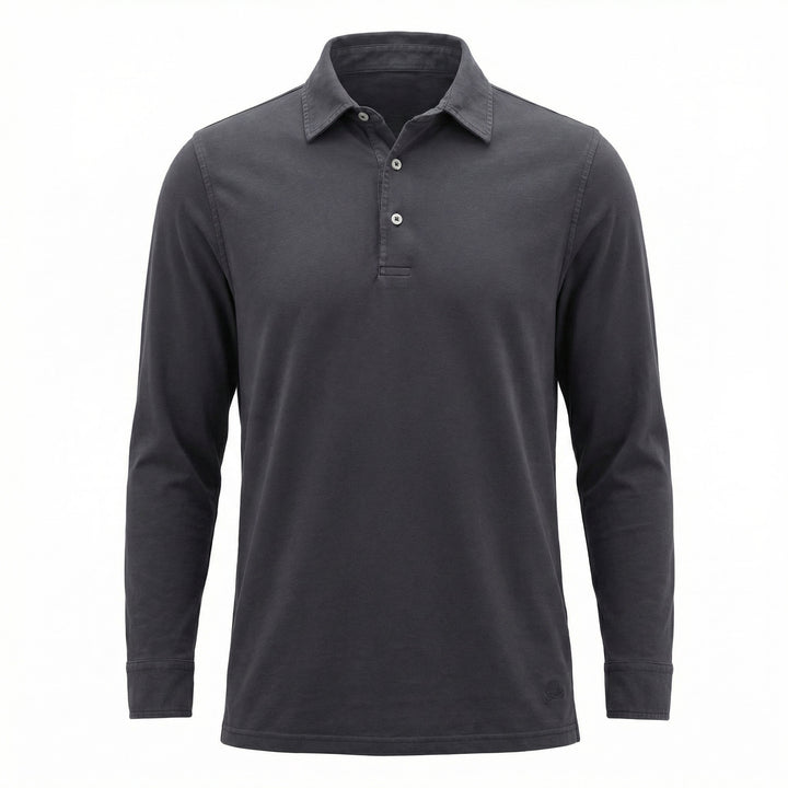 Polo Manches Longues York Jersey Navy