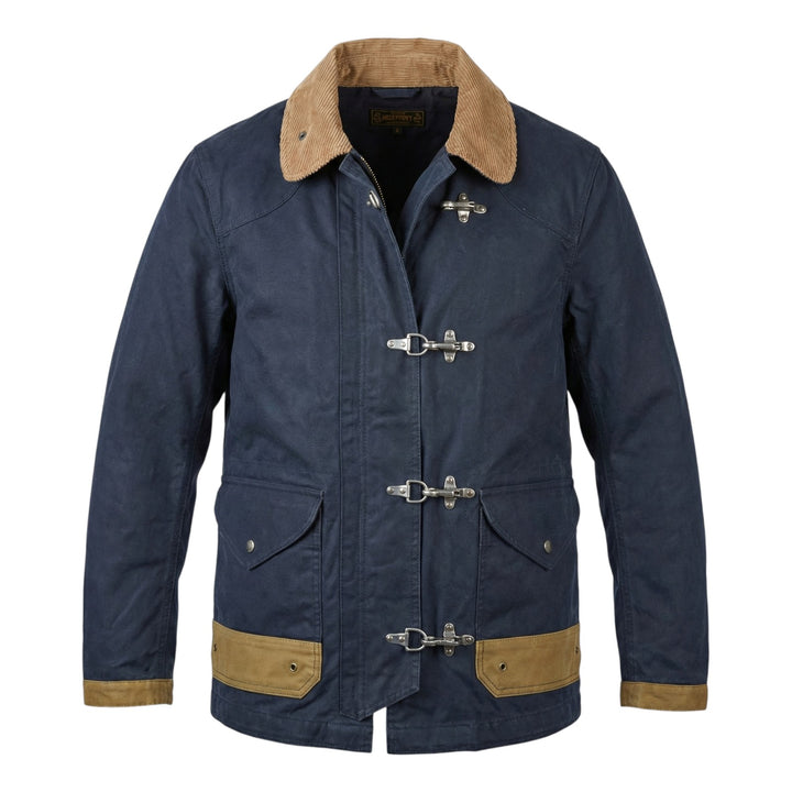 Veste Fireman Canvas Lined Bedford Bleu