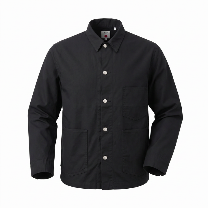 Coverall Japan Military Cloth Back Satin Coton Black