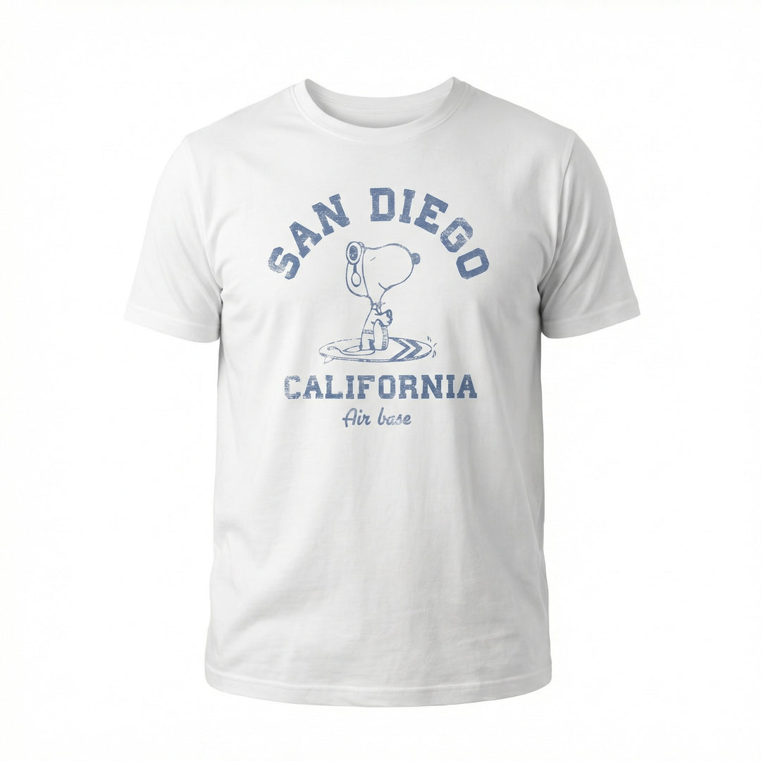 T-shirt à manches courtes avec motif San Diego, blanc