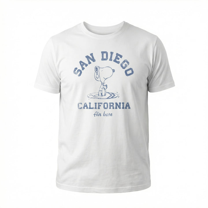 T-shirt à manches courtes avec motif San Diego, blanc