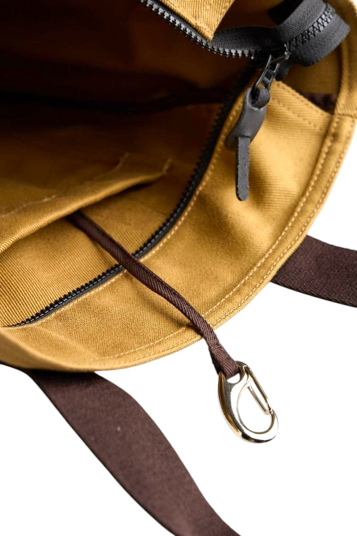 SAC CABAS BICOLORE SABLE/MARRON