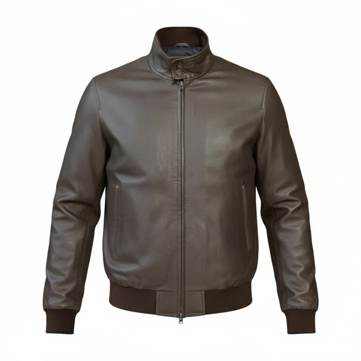 Mino Ronzoni Veste Barracuta Testa di Moro Veste en cuir MRF2513J20 Devant