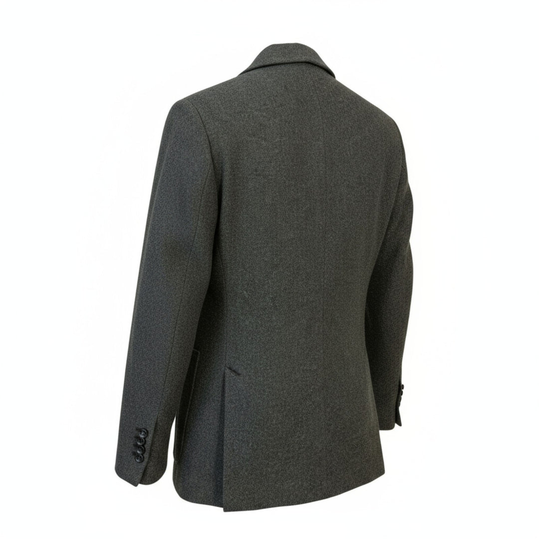 BLAZER EN LAINE VIERGE ET CACHEMIRE VERT