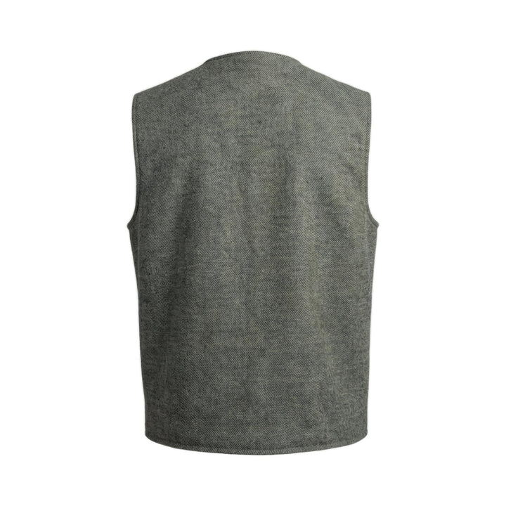 Overiwer GILET IN LANA ARMY Verde - foto 2