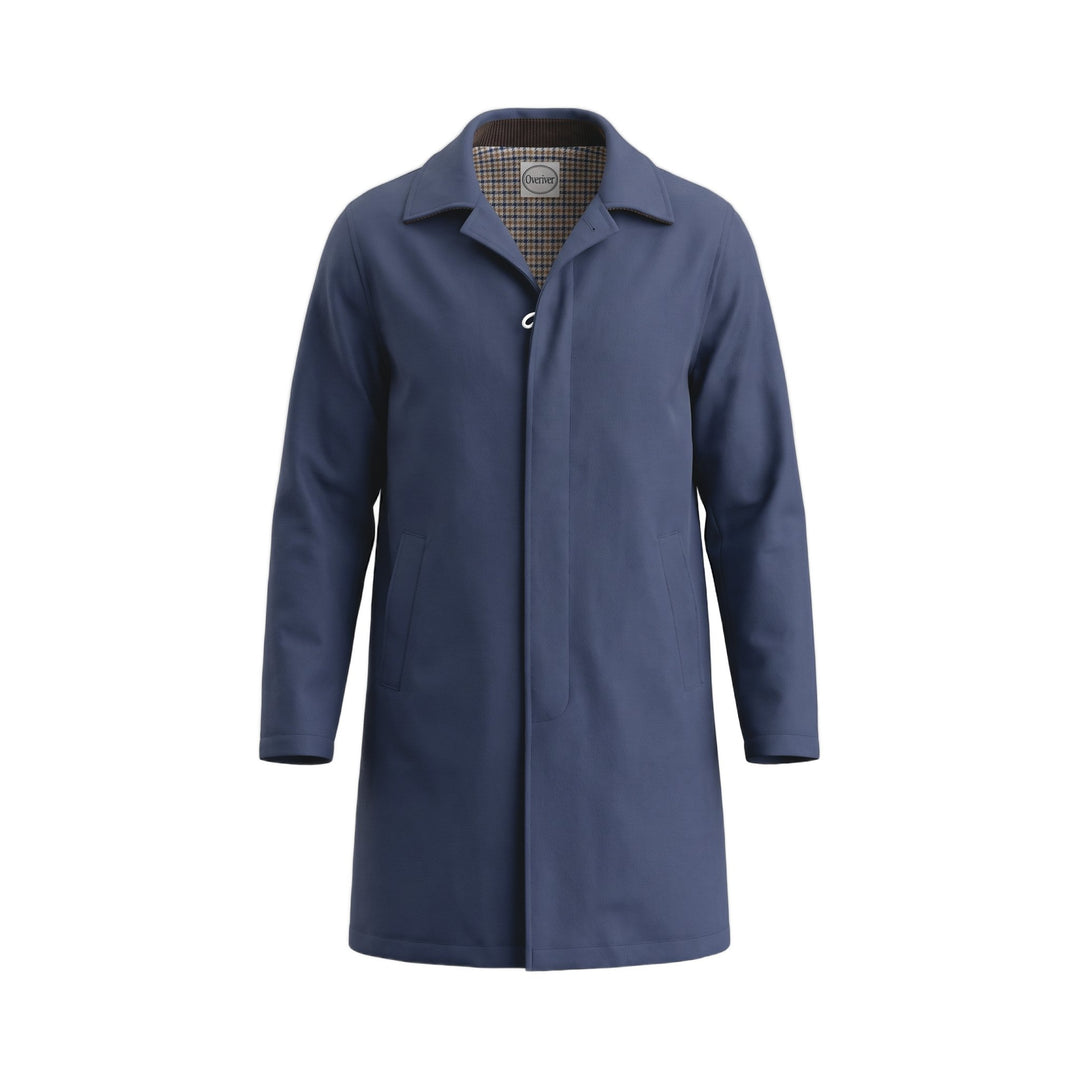 Overiwer TRENCH IN COTONE E LANA NAVY Blu - foto 1