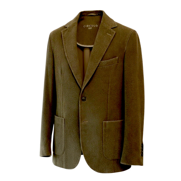 BLAZER EN LAINE TEINTÉE VERT