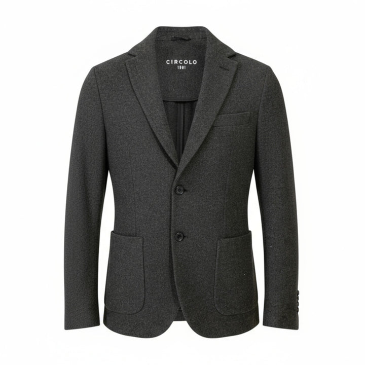 BLAZER EN LAINE VIERGE ET CACHEMIRE VERT