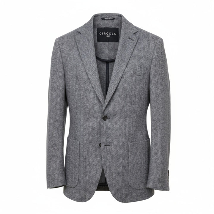 BLAZER EN LAINE BLEU MARINE