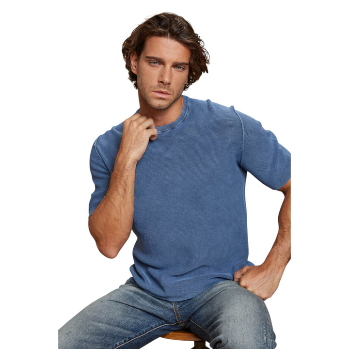 PULL À COL ROND M/M TEINT STONE PTO RISO SKY