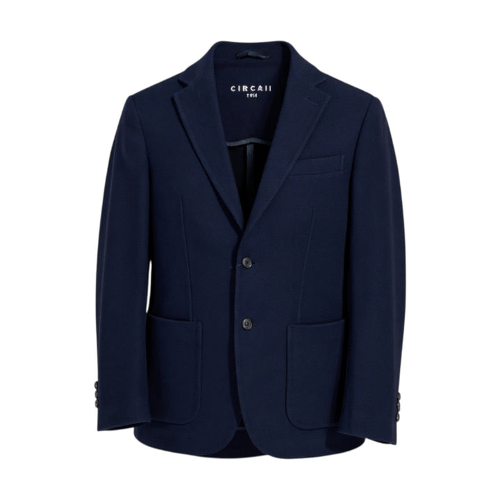 BLAZER EN LAINE VIERGE ET CACHEMIRE BLEU