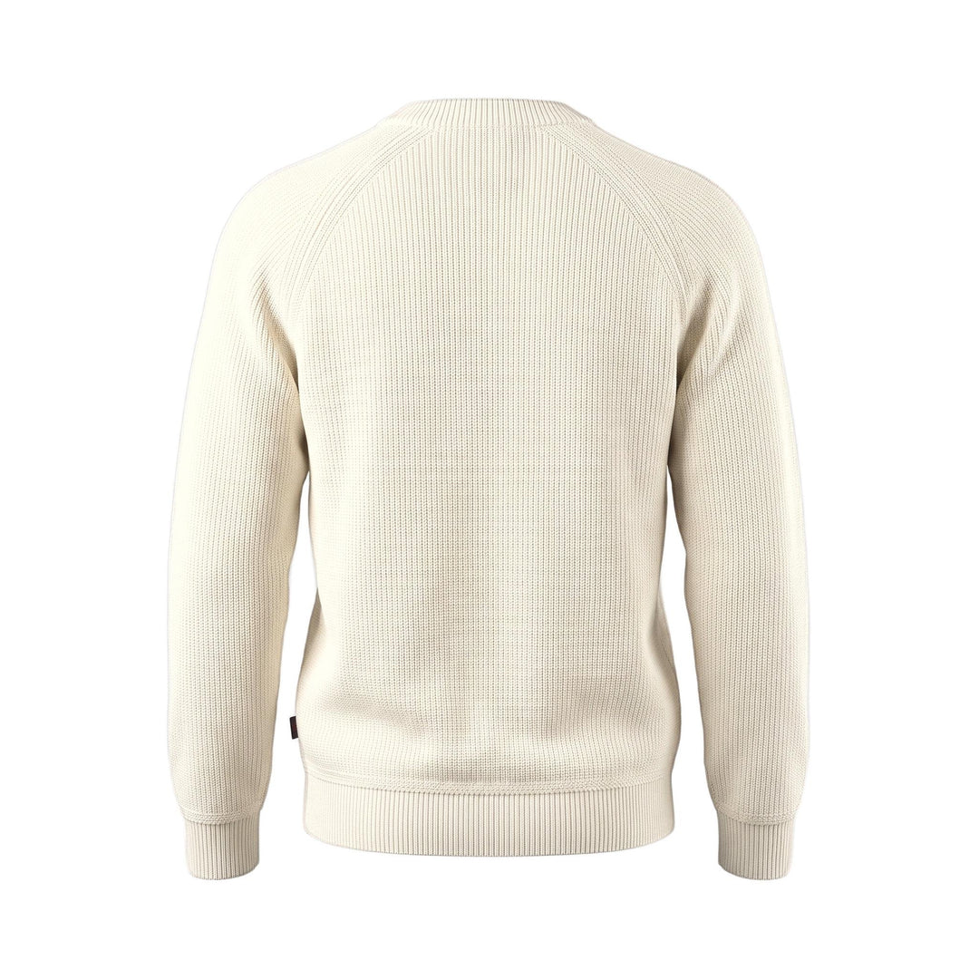 Sebago FORTKENT WHITE NATURAL - Maglione Girocollo Uomo, vista posteriore