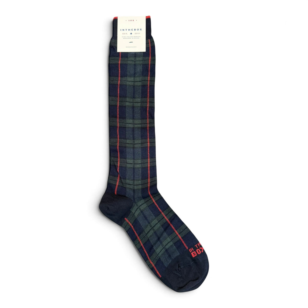 Chaussettes Tartan Vert/Bleu