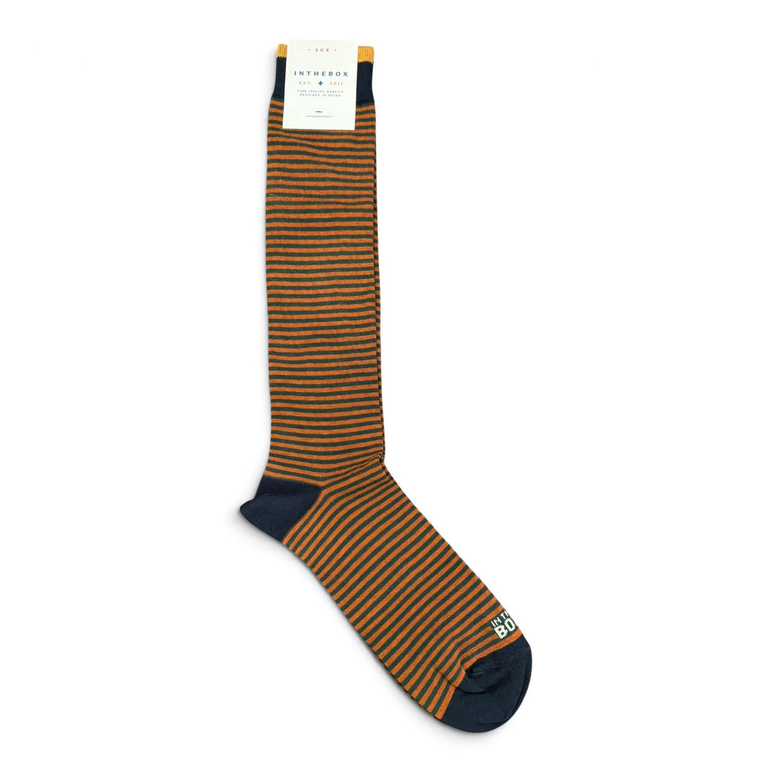 Chaussettes Stripe Classic Orange Foncé/Vert