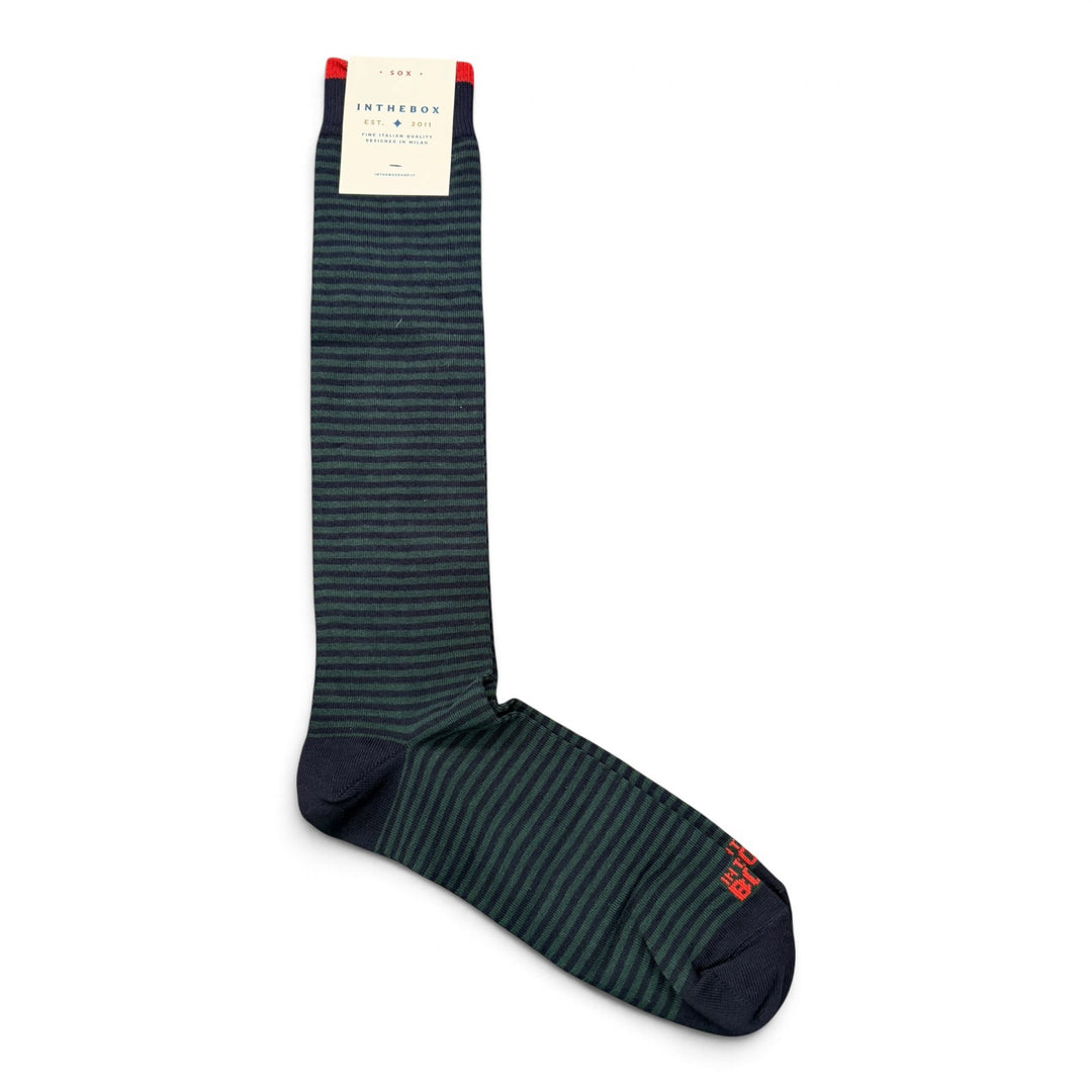 Calze Stripe Classic Blu/Verde Scuro