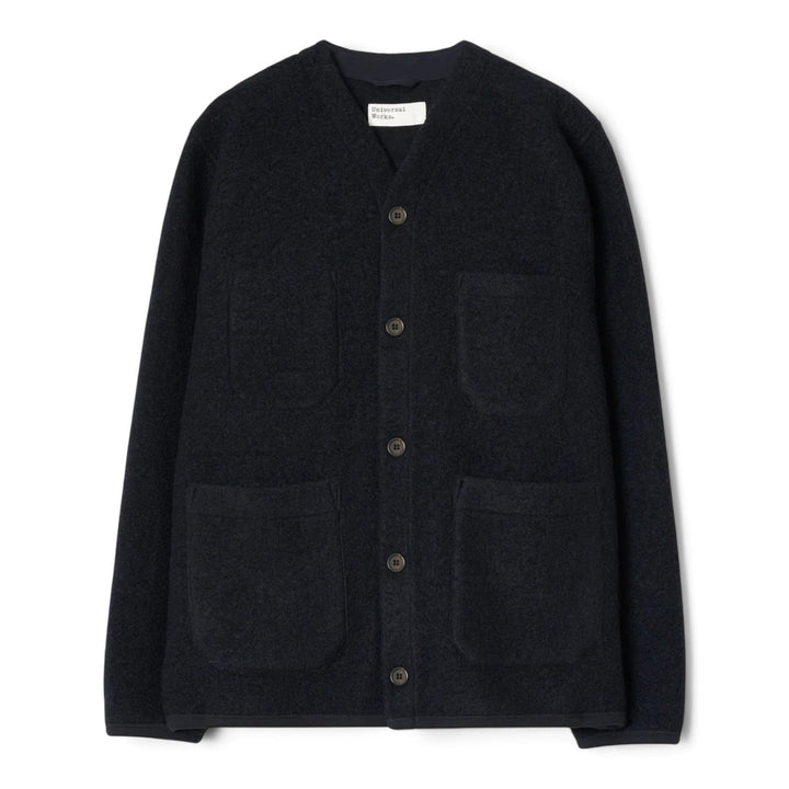 Cardigan Wool Fleece Navy
