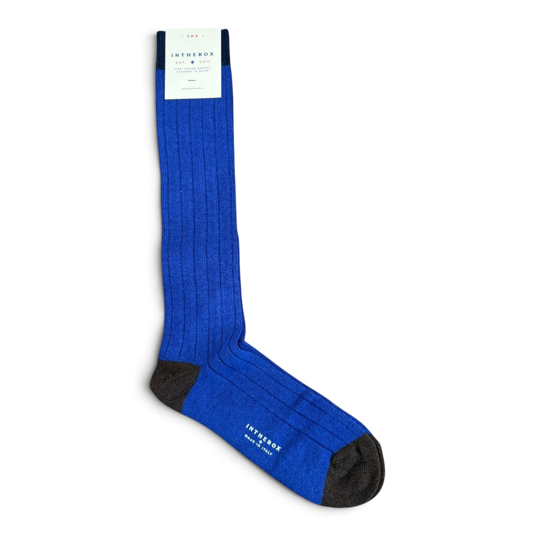 Chaussettes Cachemire Basic Bleu Roi
