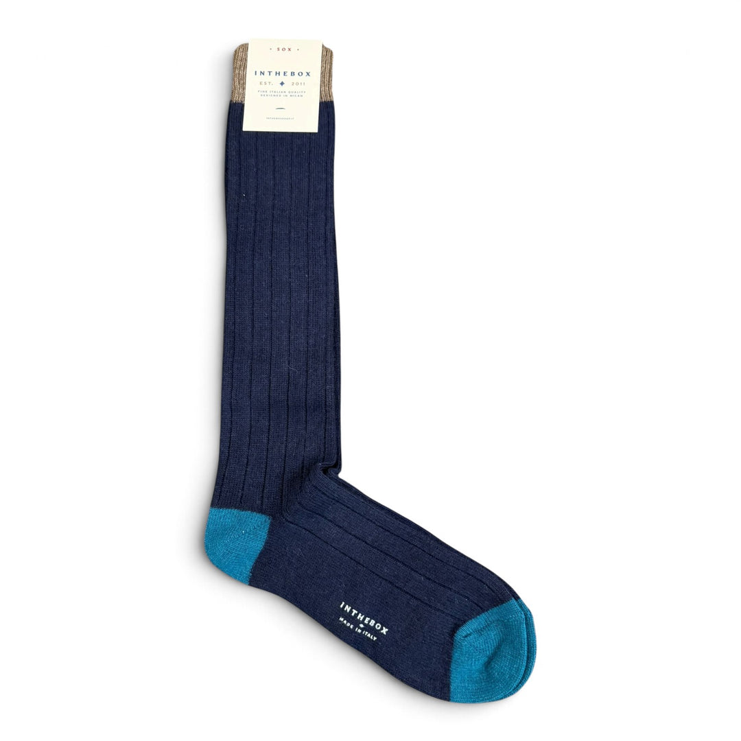 Chaussettes Cachemire Basic Bleu