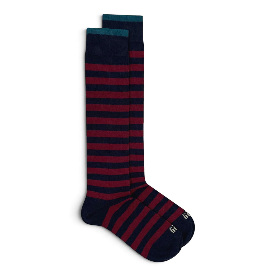 Chaussettes Stripe Rugby Bleu/Bordeaux