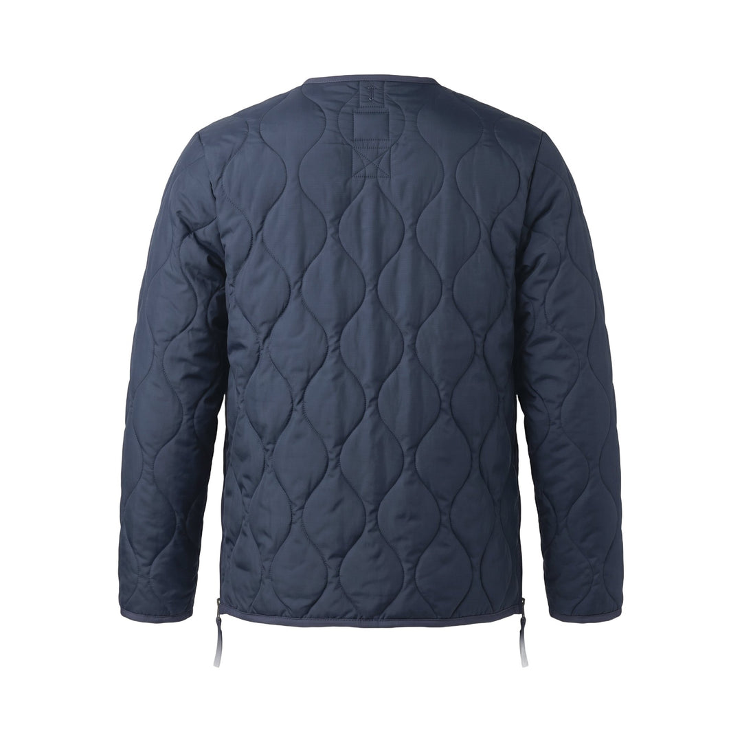 Giacca liner Military V-Neck trapuntata blu navy Taion, vista posteriore