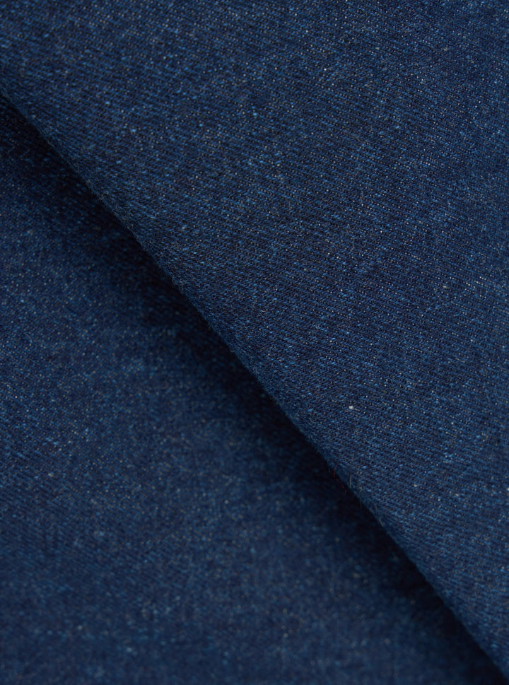 Universal Works Fatigue Shirt Work Denim Indigo Blu - foto 4
