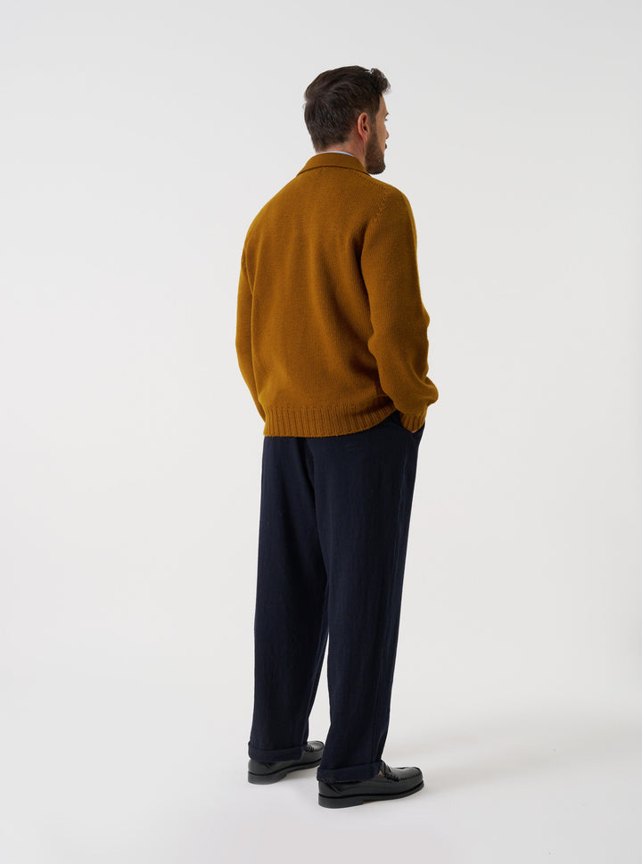 Universal Works Lindberg Pant Robin Wool Mix Dark Navy Blu - foto 3