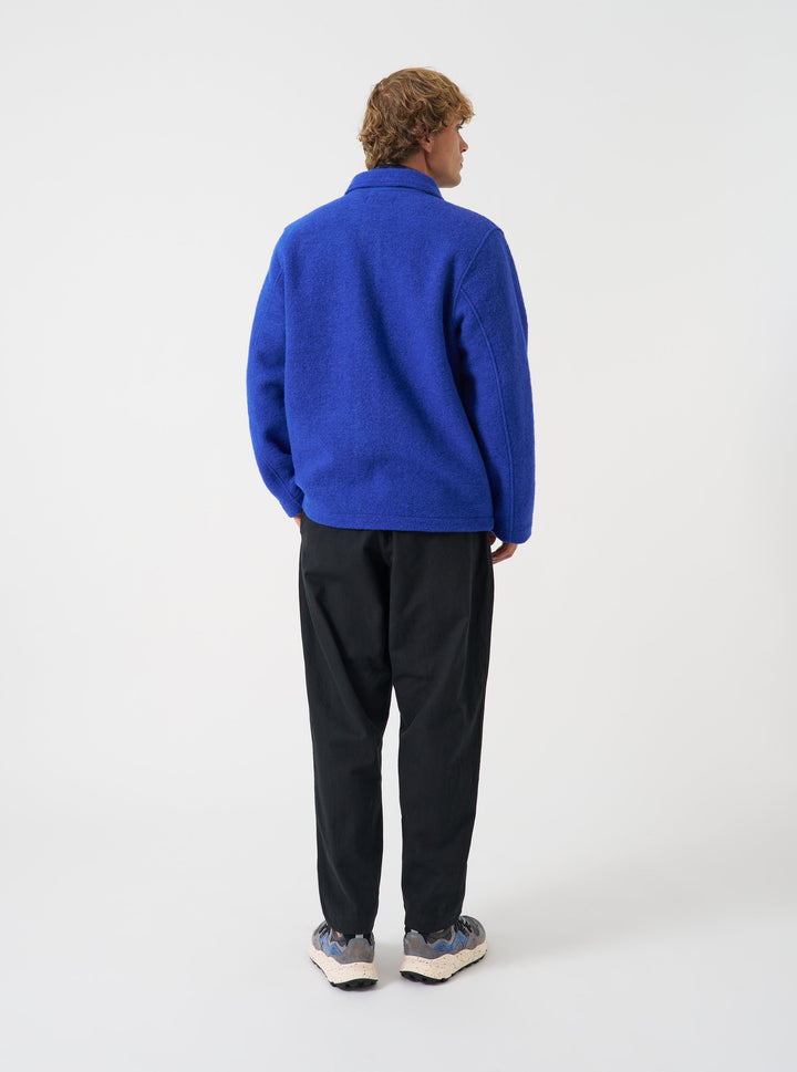 Universal Works Pleated Track Pant Brushed Moleskin Black Nero - foto 3