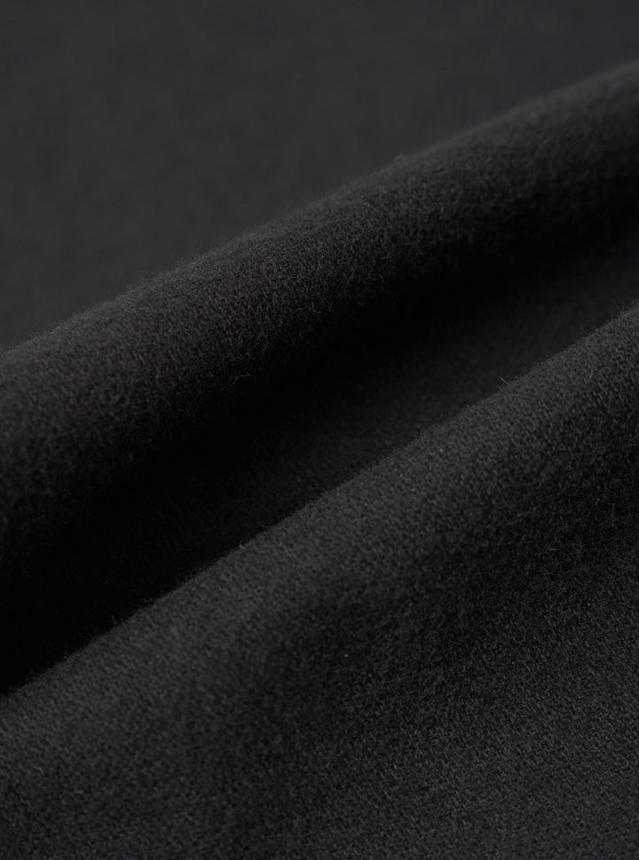 Universal Works Pleated Track Pant Brushed Moleskin Black Nero - foto 4