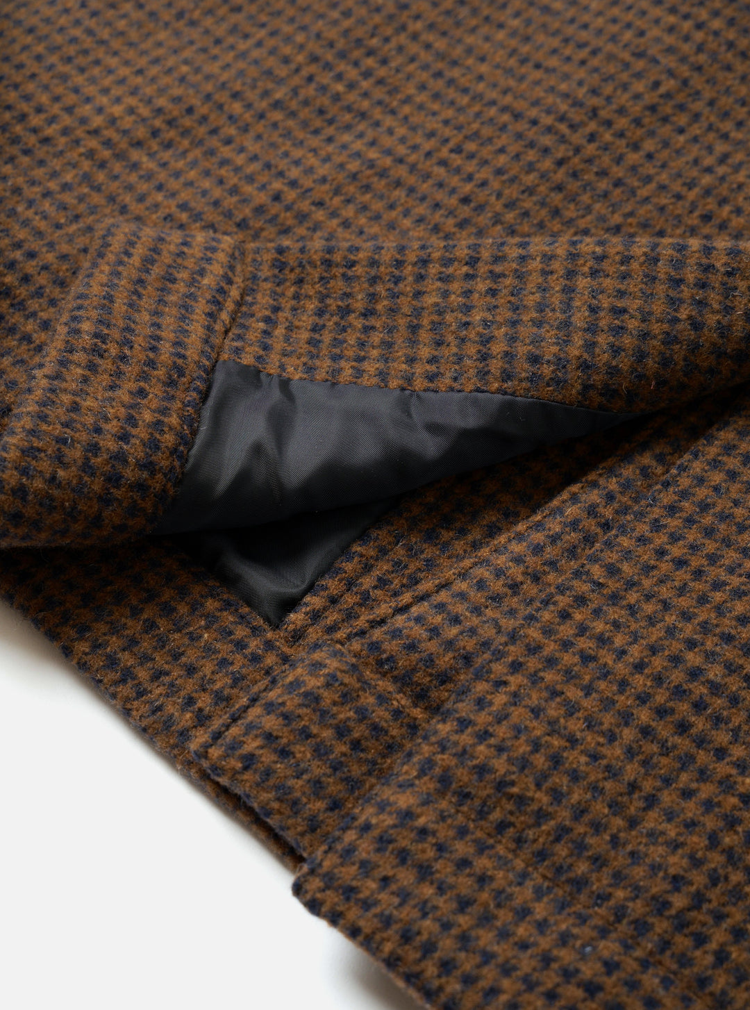 Universal Works Stan Coat Wool Tweed Mix Navy/Brown Blu - foto 6